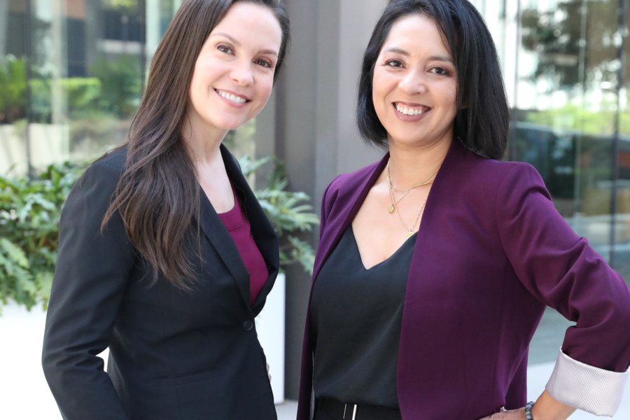 Maribeth Annaguey and Kathryn L. McCann standing together.