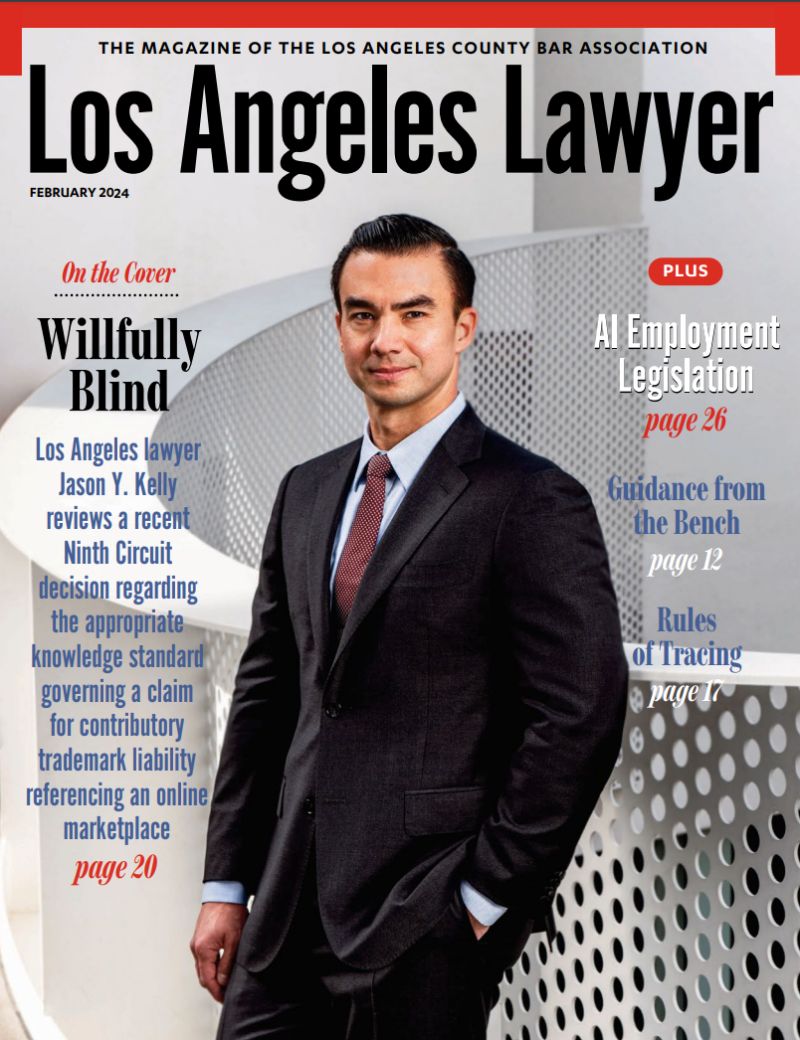 Partner Jason Kelly Featured in Los Angeles Lawyer Magazine